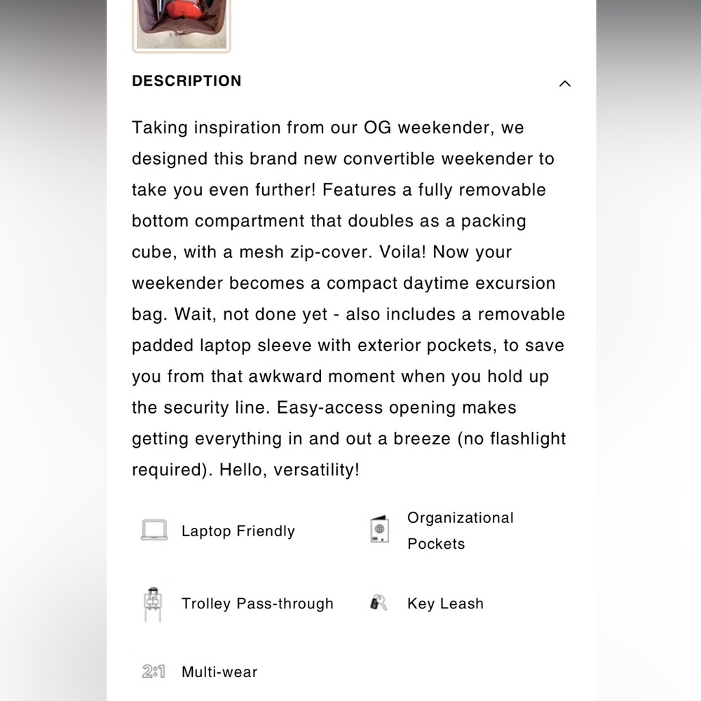 BEIS Black Travel Bag - Picture 2 of 15